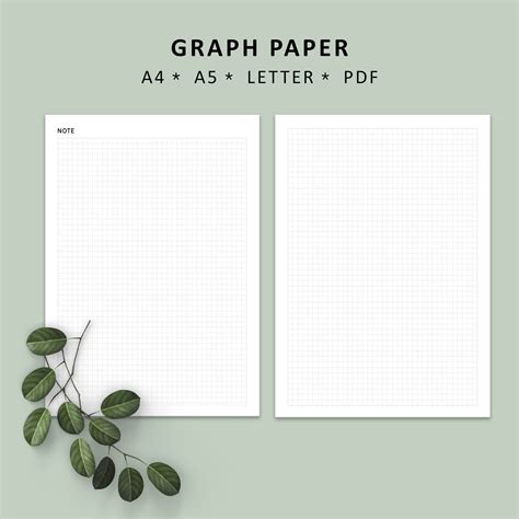 printable graph paper pdfgraph paper notebookgraph paperpdf etsy