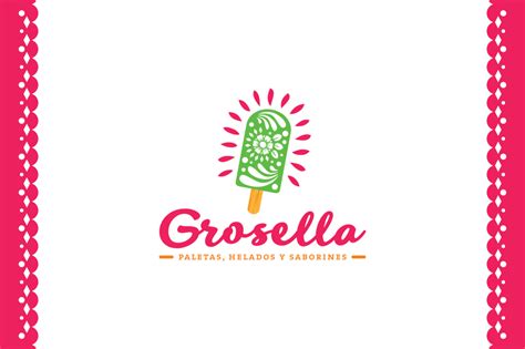 Grosella Mexican Ice Cream Logo Branding Restyling