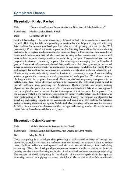 examiners report  phd thesis proposal