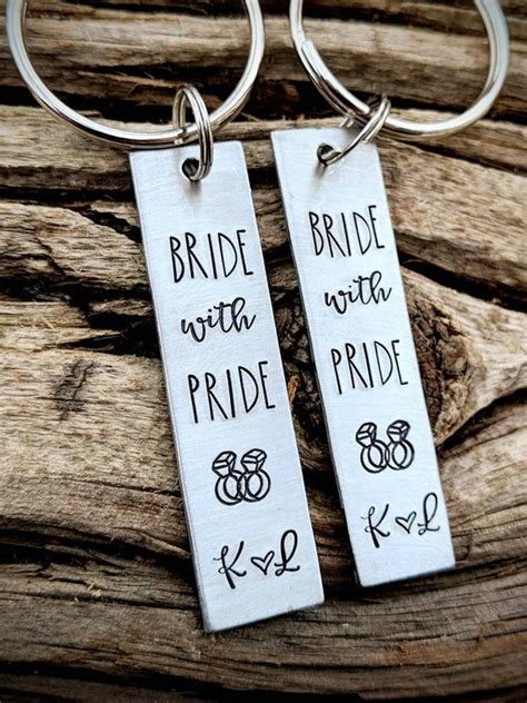 personalized hand stamped lesbian wedding ts custom fiance t