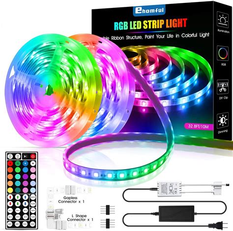 amazoncom led strip lights  ft color changing flexible rgb led light strip kit