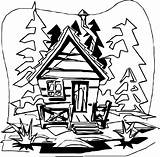 Cabin Cabins Printable Easy Getdrawings Wecoloringpage sketch template