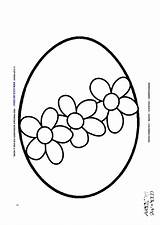 Easter Coloring Egg Flowers Pages sketch template