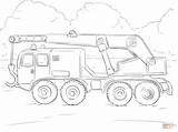 Crane Coloring Truck Pages Construction Big Printable Drawing Semi Trucks Trailer Colouring Color Sheet Vehicle sketch template