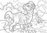 Pachycephalosaurus Prehistoric sketch template