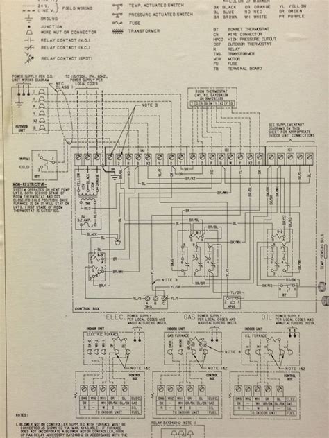 trane weathertron baystat  thermostat wiring diagram collection