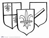 Coloring Printable Shield Medieval Pages Shields Knight Ctr Printables Coolest Clipart Clip Colouring Cliparts Color Library Sheild sketch template