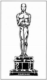 Oscar Premios Oscars Silueta Oscares Premio Clipartix sketch template