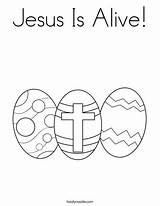 Jesus Coloring Alive Easter Pages Eggs Cross Twistynoodle Print Religious Egg Kids Sheets Noodle Twisty Church Crafts Outline Cards Worksheet sketch template
