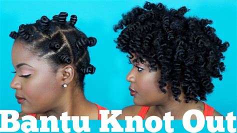 My First Bantu Knot Out Tutorial 4a 4b 4c Hair Friendly Youtube