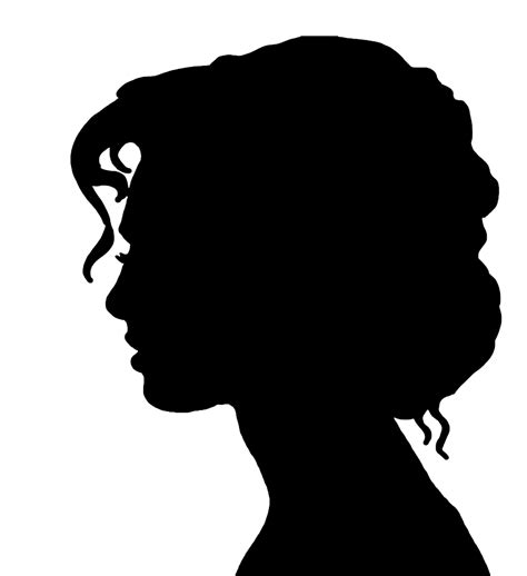 face silhouettes  men women  children