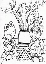 Coloring Muppet Babies Pages Muppets Baby Picnic Piggy Kermit Miss Printable Drawing Disney Animal Coloriage Ants Color Kids Coloringpages1001 Elmo sketch template