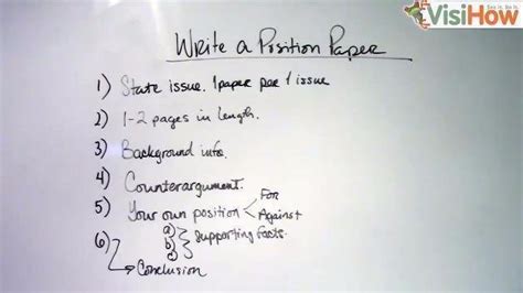 write  position paper visihow