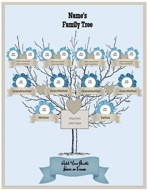 generation family tree generator  templates    customize