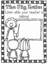Rules Classroom Coloring Preview Rule Sheets sketch template