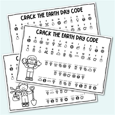 Crack The Code Earth Day Activity Earth Day Activities Free Activities