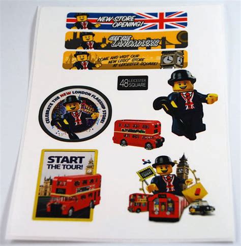 mini london bus une planche de stickers exclusive pour louverture du lego store de londres