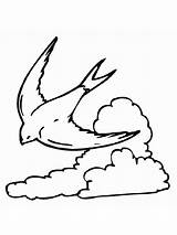 Coloring Pages Cloud Swallow Clouds Storm Printable Birds Print Color Kids Swallows Getdrawings Drawing Mycoloring Recommended sketch template