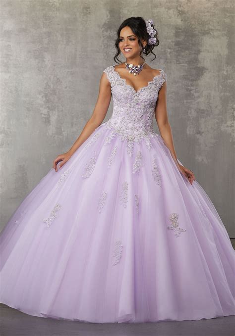 This Dreamy Tulle Quinceañera Ballgown Features A Gorgeous Lace Bodice