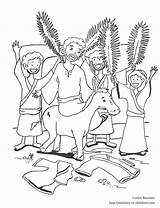 Sunday Coloring Palm Easter Bible Printable Worksheets Preschool Worksheeto Via Color sketch template