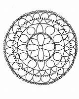 Mandala Coloring Drawing Pages Easy Simple Draw Designs Printable Patterns Stress Relief Cool Pattern Flower Book Mandalas Mindfulness Colouring Kids sketch template