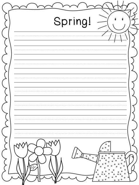 spring writing  sunny day   grade