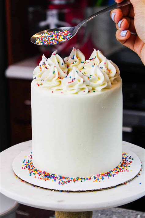 mini vanilla cake recipe simple   layer cake chelsweets