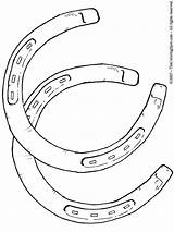 Horseshoes Coloring sketch template