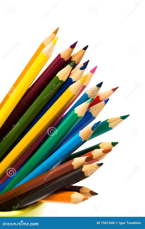 beautiful color pencils stock photo image