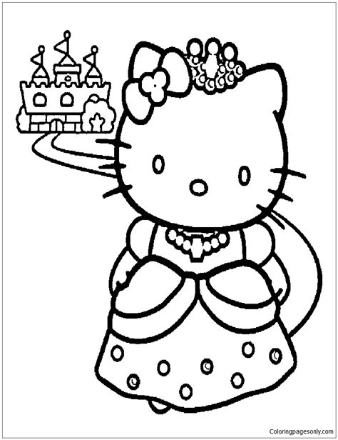 kitty heart coloring page  printable coloring pages