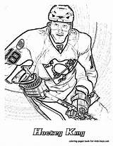 Hockey Nhl Coloriage Worksheets Blackhawks Player Penguins Sheets sketch template
