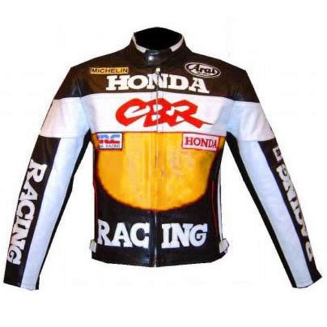 honda cbr leather motorcycle racing jacket