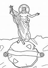 Jesus Coloring Pages Resurrection Tomb Risen Crucifixion Empty Has Drawing Getcolorings Getdrawings Color Christ Colorings Printable sketch template