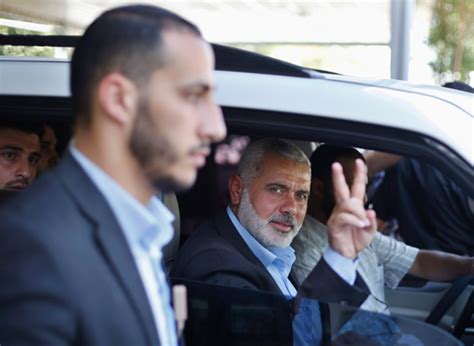 senior hamas leader ismail haniyeh leaves his post as the prime minister of the hamas government
