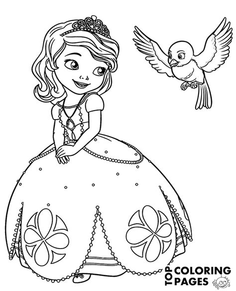 coloring page princess sofia