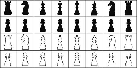 chess board game pieces    printables printablee