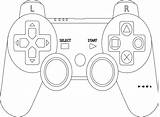 Controller Game Coloring Ps4 Pages Nintendo Xbox Template Switch Control Remote Joystick Clip Games Desenho Sketchite Controle Mini Clker Do sketch template