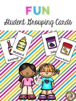 fun student grouping cards  cards     pair students