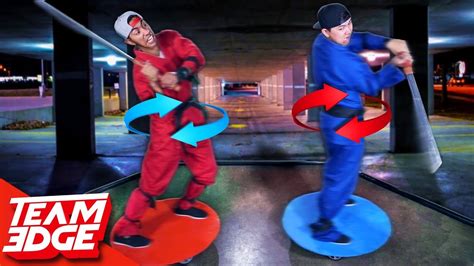 giant spinning ninja duel youtube