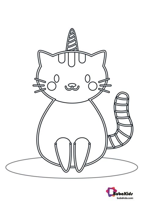 unicorn cat coloring page collection  animal coloring pages