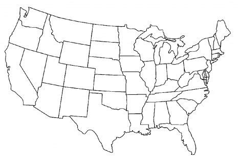 map   united states  america coloring page  printable