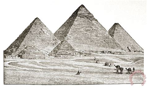 Others Egypt Pyramids At Giza Painting Egypt Pyramids