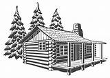Cabin Log Coloring Wooden Vector Dwelling House Svg Sketch Drawing Clip Mountains Printable Clipart Pages Sketches sketch template