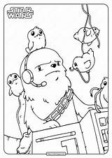 Wars Coloring Chewie Porgs Star Pages Whatsapp Tweet Email sketch template