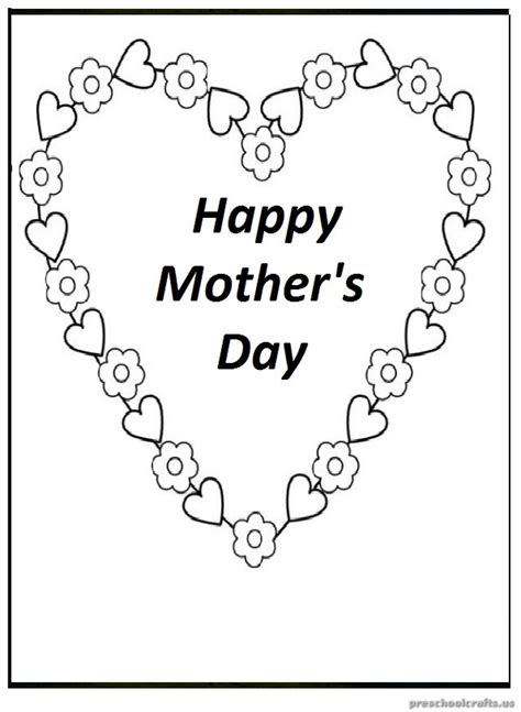 mothers day  printable coloring pages  preschool preschool crafts