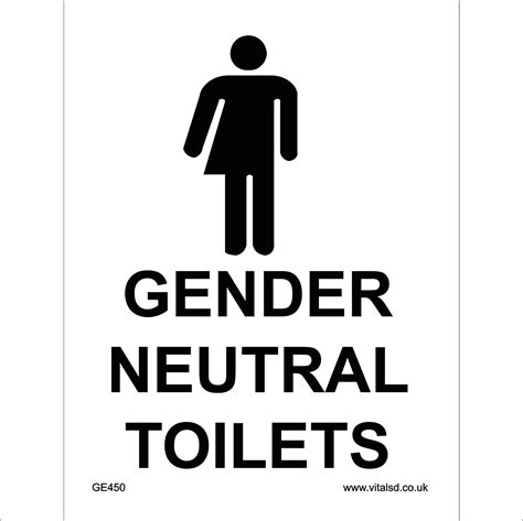 Ge450 Gender Neutral Toilets Sign Both Sex Whichever Washroom Bathroom