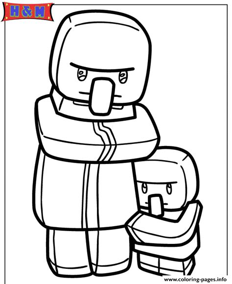 print minecraft villager  kid coloring pages kids printable coloring