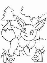 Evoli Pokemon Eevee sketch template