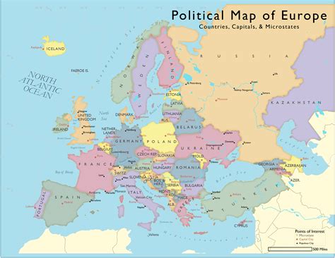 political map europe countries images   finder