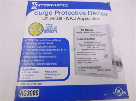 intermatic ag surge protective device universal hvac application  hz  ebay